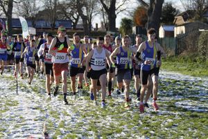 Men's race winner Patrick Townsend (244), runner-up Matthew Collins (280) and third-placed Daniel Elliott (223) Picture: Gareth Bellamy