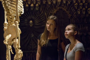 Ossuary visitors. Photo by: Edison Graff