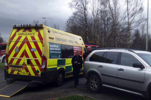 Emergency services at the scene. Photo: Paul Myler