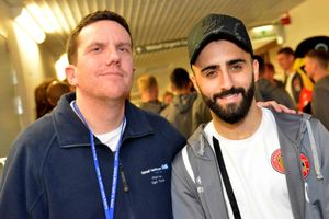 Mark Rainer with his favourite playe: Erhun Otzumer