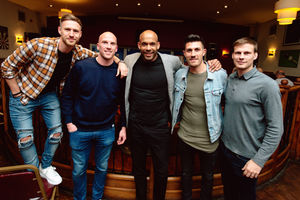 From left, Barry Douglas, John Ruddy, host Matt Murray, Danny Batth and Ryan Bennett