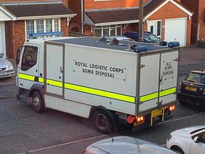 The bomb disposal squad arrive at Mr Haden's house
