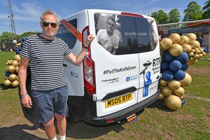 Ryan Passey's dad Ade launches RTP Maintenance Services in memory of his son, at Stourbridge FC on what would have been Ryan's 32nd birthday