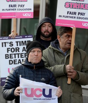 College staff take to the Metro One campus in a dispute over pay