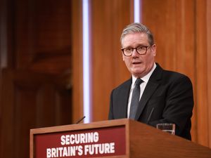 Sir Keir Starmer speaks to the media