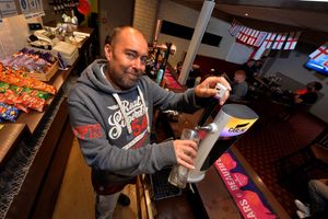 Martin Evans,from Oxley, at The Royal, in Albrighton