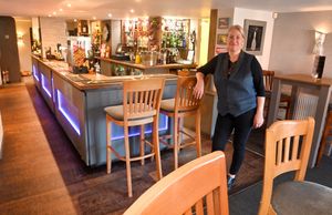 The bar area of the Old Smithy is light, bright and designed to be comfortable to sit at