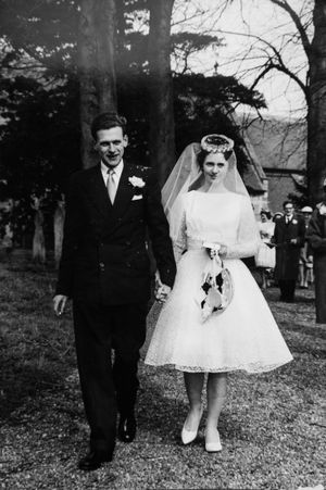 Daisy Perks and Kenneth Perks on their wedding day