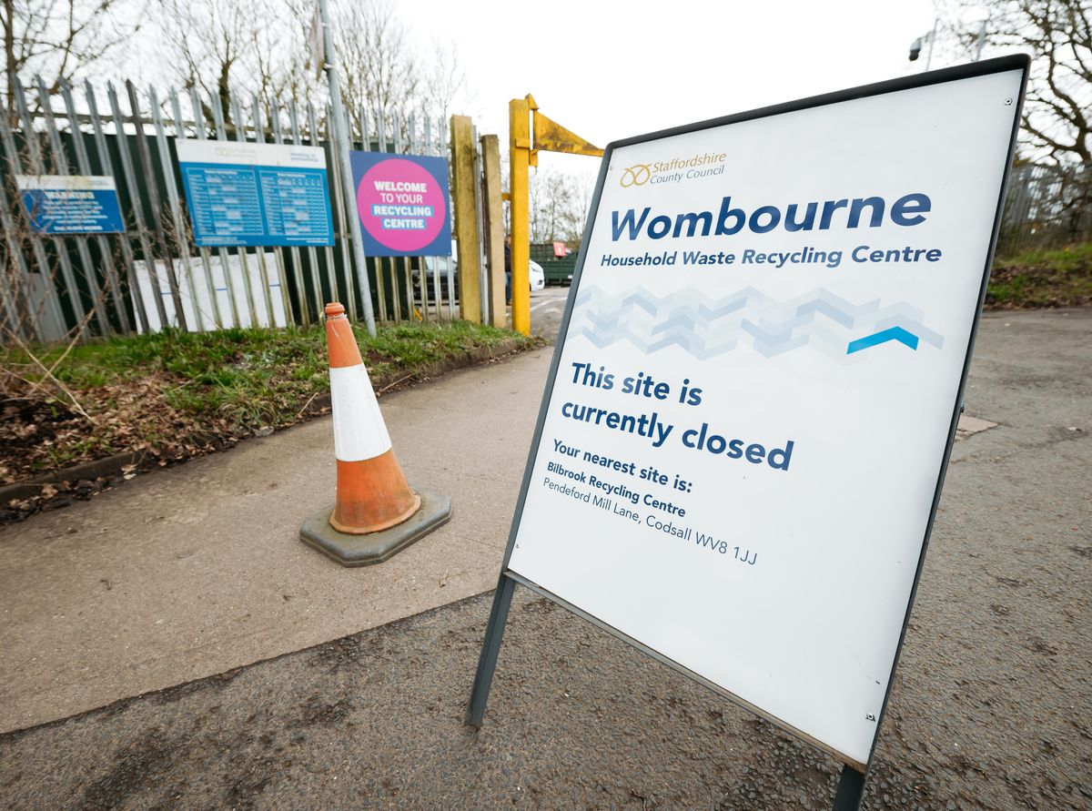 Wombourne Recycling Centre blaze tackled by Staffordshire Fire Service crews
