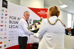 Councillor Lyn Sharpe and Kevin McGrath