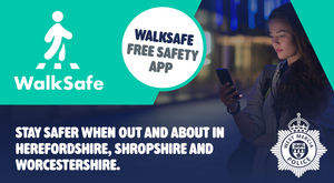 The WalkSafe app is available in West Mercia