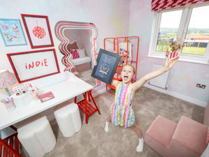 Supporting image for story: Primary school pupil opens showhome she helped to design at Baldwins Gate development