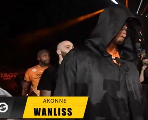 Wolverhampton's Wanliss walking to the ring with UFC champ Leon Edwards