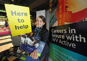 WV Active receptionist Robbie-Leigh Martin, of Penn, offering advice