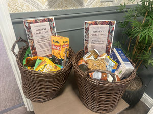 HC-One Priorslee House Care Home’s Harvest collection donation boxes
