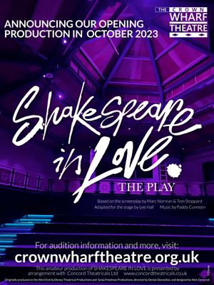 The play will be an adaptation of the Academy Award-winning film Shakespeare in Love