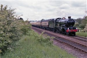 7029 'Clun Castle' with the first Shakespeare Express in 1985 at Danzey Green
