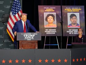 Supporting image for story: Harris should not be forgiven for ‘erasing’ border, Trump claims