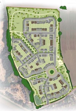 Updated plans for the Mucklestone Wood Lane development in Loggerheads. Image from planning application.