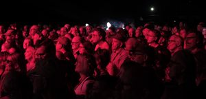 The audience enjoying the show at the Shrewsbury Folk Festival. Photo: John Hooper