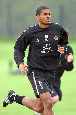 
New Wolves defender, Mikkel Bischoff, in training today