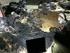 Supporting image for story: IN PICTURES: Woman rescued from blazing flat