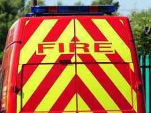 Supporting image for story: Van fire blocks Telford road