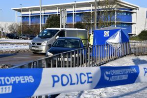 Police at the scene of a serious collision on the A449. Photo: Tim Thursfield