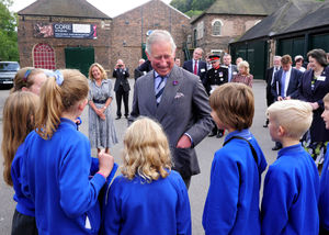 The King on a visit to the Museum of Iron when he was Prince of Wales.