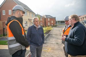 Mark Garnier MP with the Barratt Homes team at Folliott's Manor in Stourport