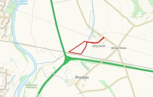 The red line boundary of the BESS site. Picture: Shropshire Council