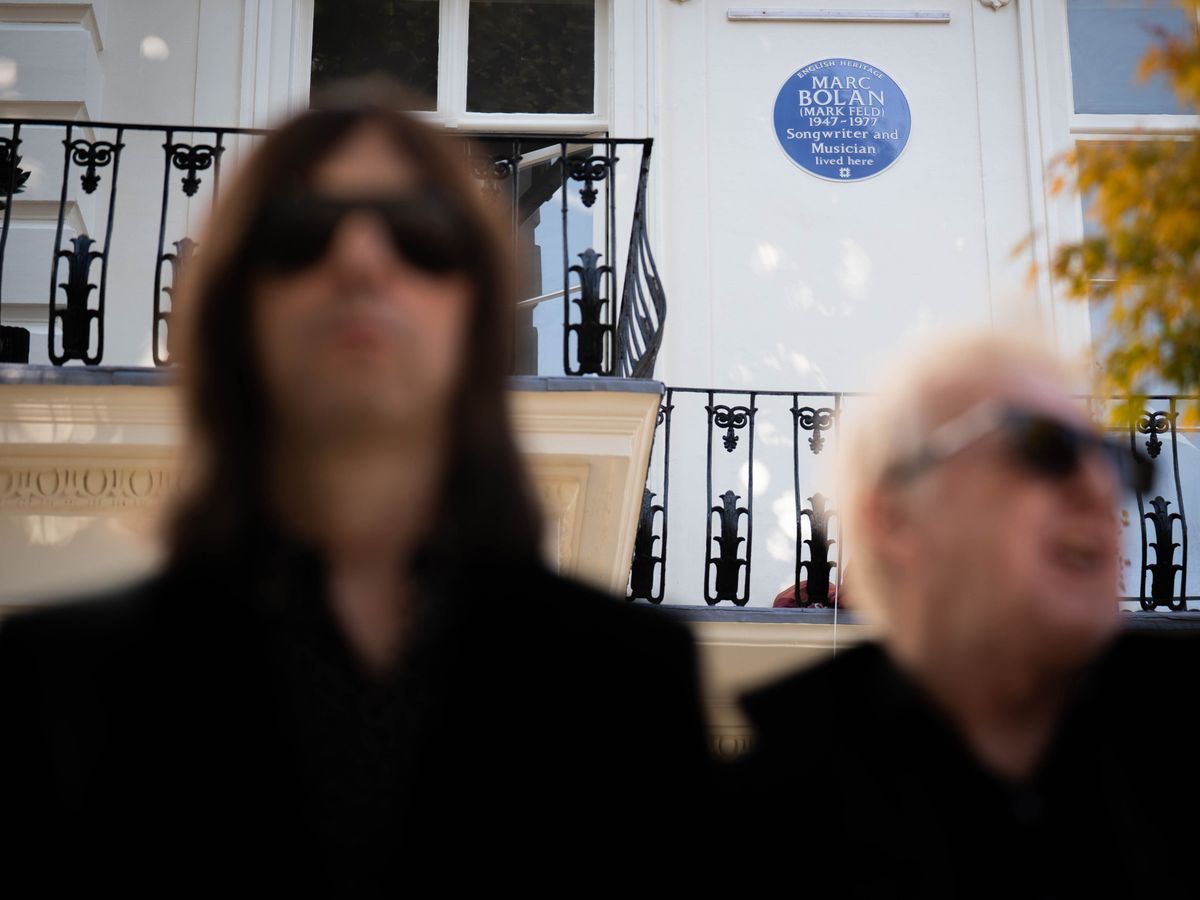 Marc Bolan honoured with blue plaque outside London home