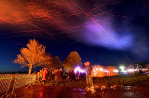 The skies over Shrewsbury were clear for the display