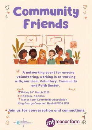 A networking opportunity for anyone connected to our local voluntary and community sector.