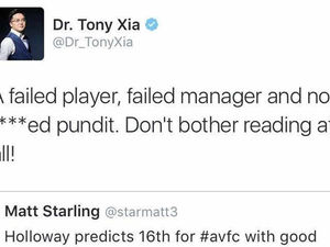 Supporting image for story: Villa owner Tony Xia raps Ian Holloway