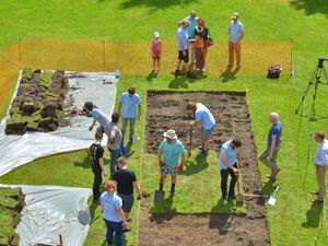 Supporting image for story: Ancient road found under Shrewsbury Castle bailey