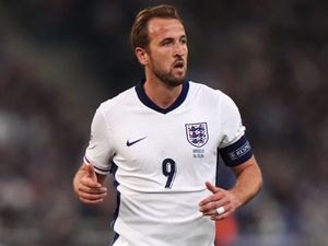 England captain Harry Kane in action against Greece in Athens