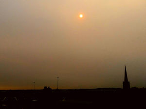 The red sun over Wolverhampton 