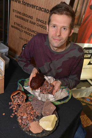 Pablo Spaull who was demonstrating the art of chocolate making from beans at the Chocolate Festival