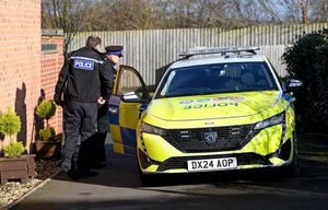 Police at the scene at Devereux Gardens on Thursday morning