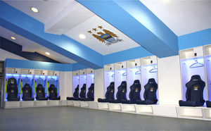 The seats in the Man City changing room