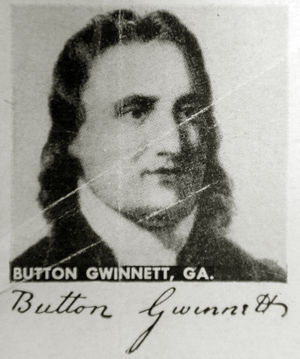 Button Gwinnett – and his valuable signature