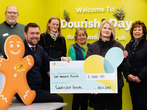 Supporting image for story: Market Drayton festival sponsors jazz up coffers of two charities