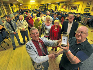 Supporting image for story: Ernie tots up 63 years at Essington Working Men's Club