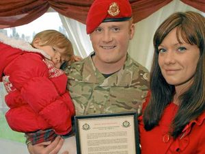 Supporting image for story: Double celebration as Shropshire soldier honoured