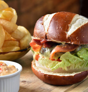 The burger and chips was ‘spot on’