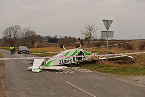 Kingswinford plane crash on Doctors Lane, taken more than an hour after the aircraft went down (Tim Sturgess).