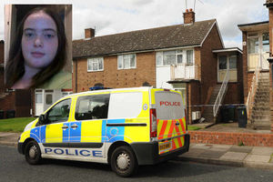 Wendy Mann, and police at the scene of her death in Chapel Street, Black Lake
