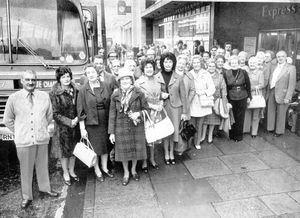 Express & Star and Shropshire Star readers pose for a photograph before departing from Wolverhampton for a sponsored cruise to the Mediterranean in 1976. They travelled by coach to Southampton, where they joined the Oriana, the 42,000-ton P&O liner. During the cruise they had the opportunity of visiting Monte Carlo, Capri, Sorrento, Amalfi, Pompeii and Santiago de Compostela.