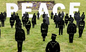 A new peace memorial has opened at Coronation Gardens, Dudley. People are encouraged to leave their own messages on the large letters